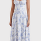Variant image for Women's Midi Bustier Corset Dress - Elegant Summer Cocktail Dress in Lightweight Fabric-11