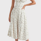 Women's Midi Bustier Corset Dress - Elegant Summer Cocktail Dress in Lightweight Fabric-4