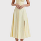 Women's Midi Bustier Corset Dress - Elegant Summer Cocktail Dress in Lightweight Fabric-6