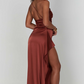 Elegant White Maxi Dress for Women, Floor-Length Floral Design, Comfortable Fit for Special Occasions-5