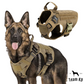 Tactical Dog Harness No-Pull With Front And Back D-Rings Fast-Release Buckles Top Handle Heavy-Duty Training