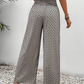 Relaxed Wide Leg Pants for Women, Flowy Palazzo Trousers with Elastic Waistband and Breathable Fabric-2