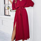 Variant image for Elegant Women's Dress with V Neckline, Lightweight Floral Print Fabric, Flattering Fit for Spring Outings and Events-11
