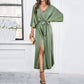 Variant image for Elegant Women's Dress with V Neckline, Lightweight Floral Print Fabric, Flattering Fit for Spring Outings and Events-6