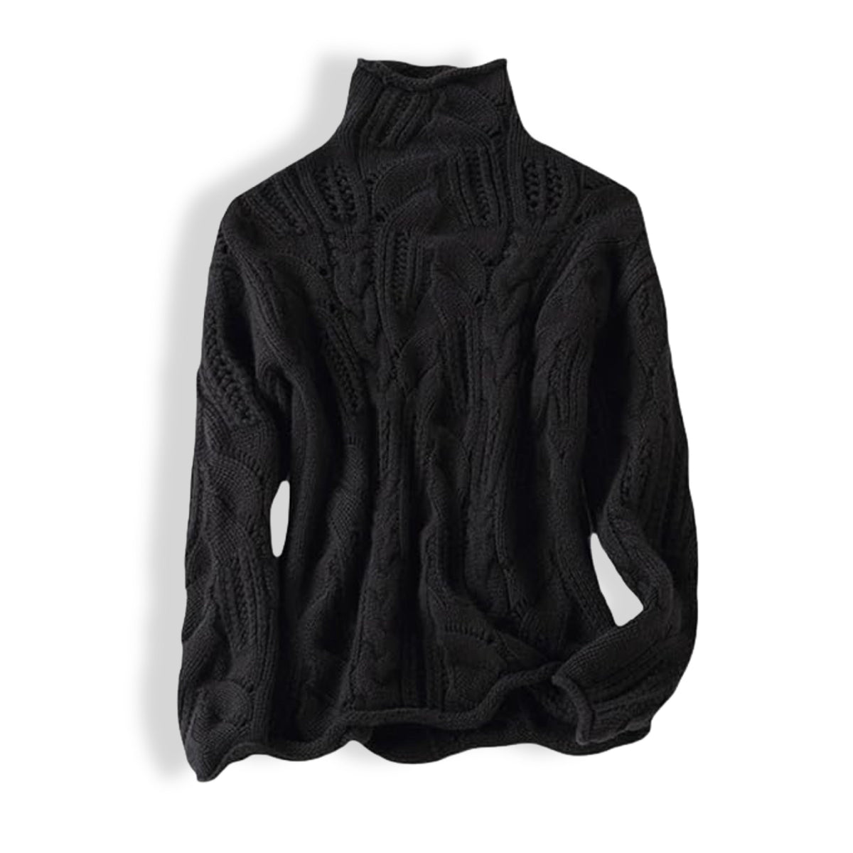 Plush Women’s Cashmere Sweater - Cable Knit, Cashmere, Casual