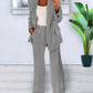 Versatile women's suit – oversized blazer and straight-leg trousers, stretchy polyester, for work or casual outings 6