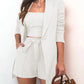 Vielseitiger Damenanzug mit Weste – Blazer und High-Waist-Shorts, für elegante Anlässe, hochwertiger Stoff 4