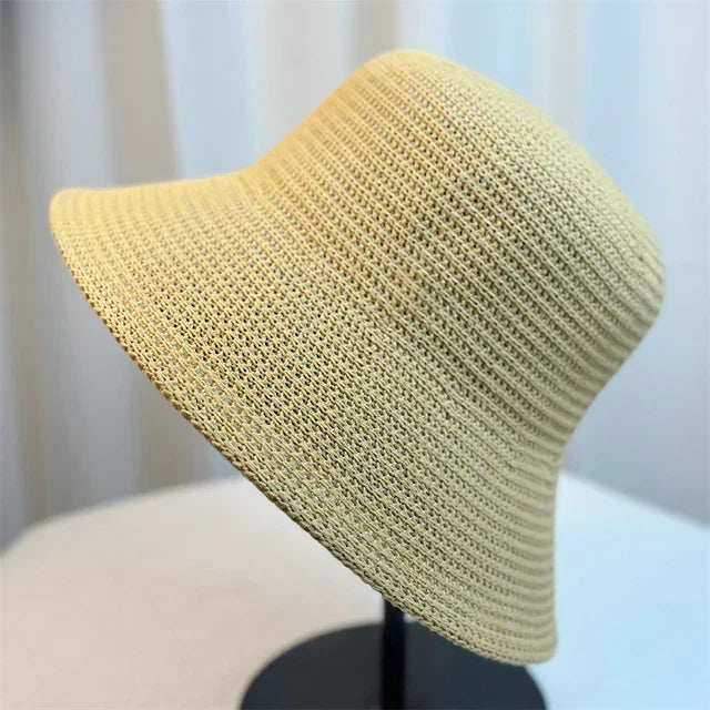 Light Women's Bucket Hat - Retro Straw, Summer