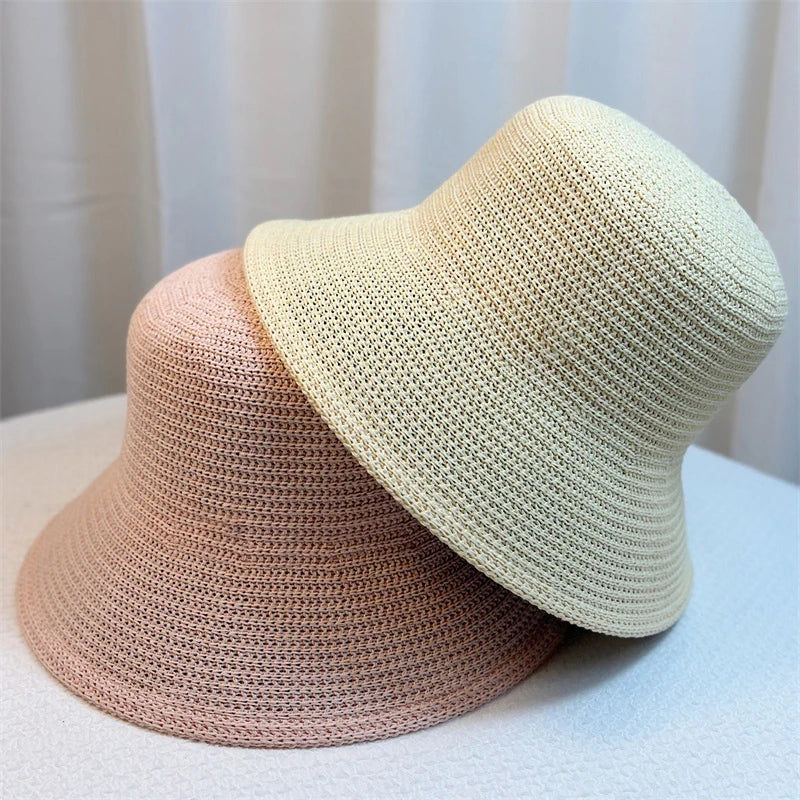 Light Women's Bucket Hat - Retro Straw, Summer