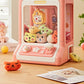 Claw Mini Crane Toy Machine for Kids - Coin Operated Plush Grabber Game with Lights & Music