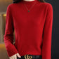 Plush Timeless Women’s Pullover - Mock Neck, Wool, Work