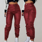 Warm und vielseitig Damen Cargohose – stilvolles Cargo-Design, Polyester, ideal für den Winter 3