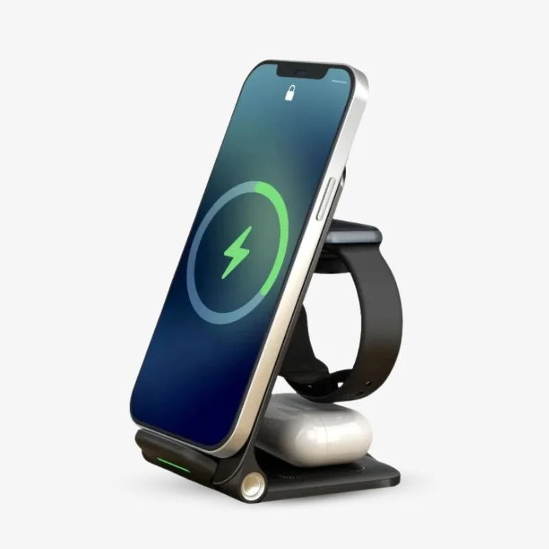 Cordless Charging Stand Foldable Desk Charger Space Saving