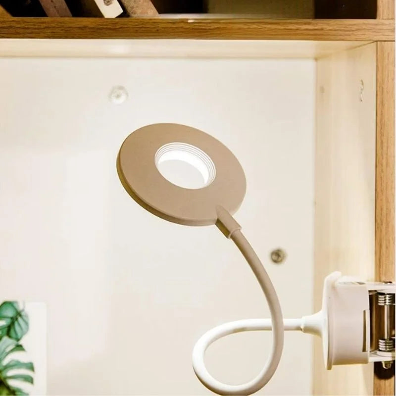 Cordless Desk Clip Lamp With Ring Light Plush Eye Maintenance