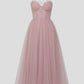 Plush flattering women's camisole dress - corset bodice, mid-length skirt, mesh, for evening