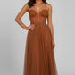 Plush flattering women's camisole dress - corset bodice, mid-length skirt, mesh, for evening