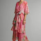 Light Women’s Dress - Pullover, Layered, Chiffon, Tie-Dye, Casual Vacation