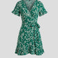 wrap v-neck, floral print, chiffon, for warm-weather occasions – Light women's dress