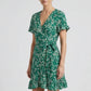 wrap v-neck, floral print, chiffon, for warm-weather occasions – Light women's dress