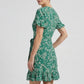 wrap v-neck, floral print, chiffon, for warm-weather occasions – Light women's dress