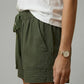 Women's Breathable Shorts - Pleated Pocket, Wide-Leg, Cotton Blend, Casual Wear, Pull-On Style