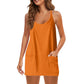 Women's Breathable Tennis Dress with Built-in Shorts, Oversized Pockets, and Spaghetti Straps for Active Lifestyle 4