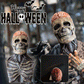 Full Head Halloween Cosplay Accessory for Parties and Events – Realistic Movable Jaw Skeleton Mask with Hat