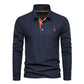 Plush Timeless Mens Long Sleeve Polo - Collared Cotton Casual
