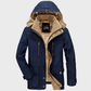 Water-Resistant Cozy Men's Winter Jacket - Hip Fleece Lined
