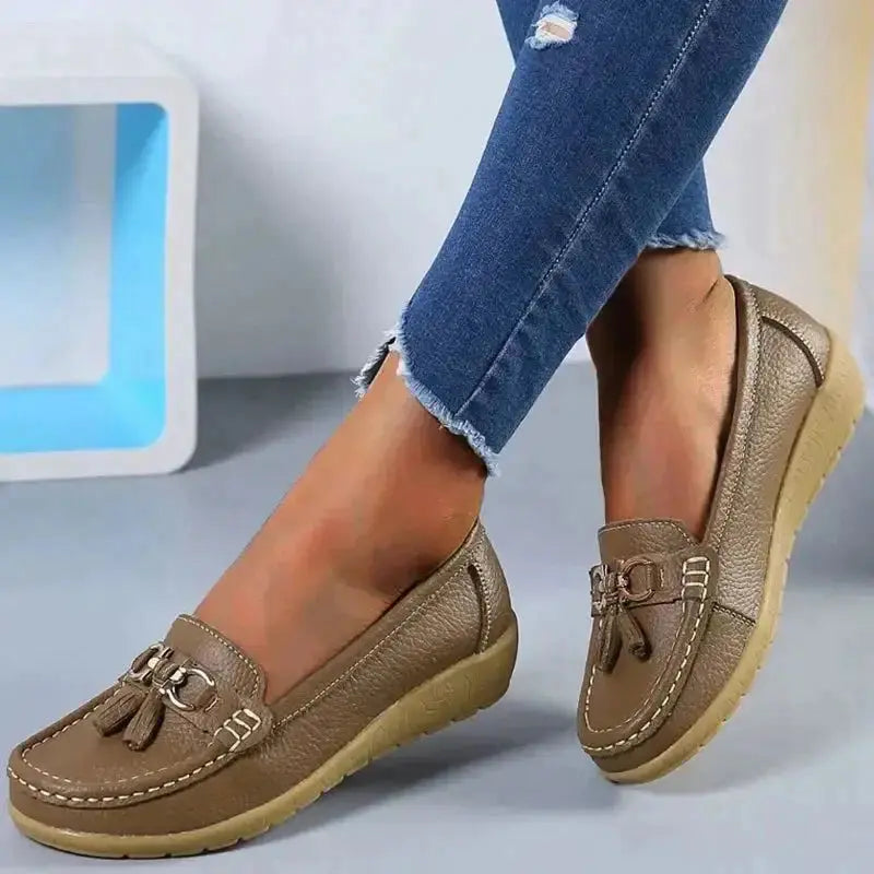 Variant image for Women's Orthopedic Moccasins, Breathable PU Leather Ladies Moccasin Shoes for Comfort and Support-33