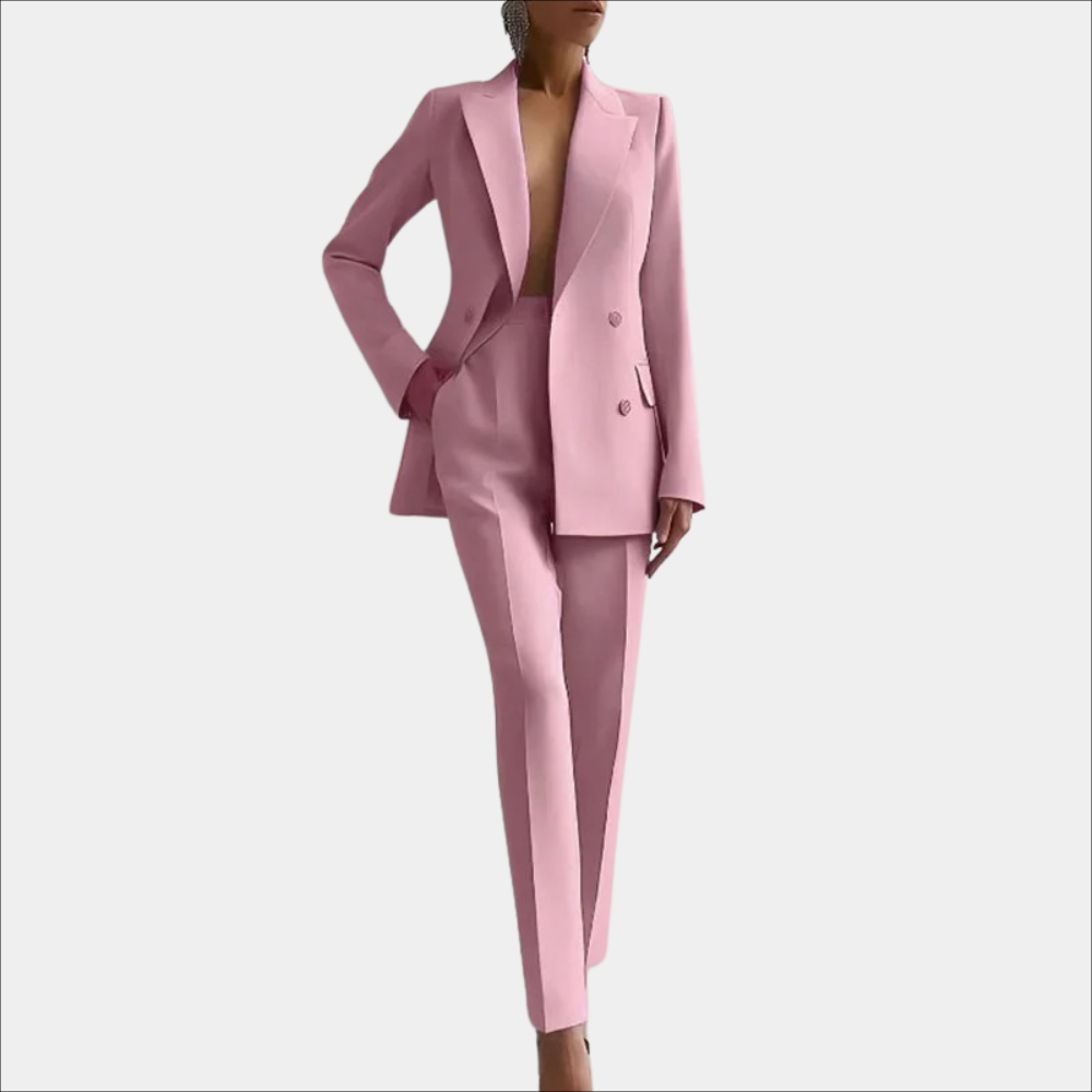 Zeitloser Damenanzug – eleganter Blazer und Slim-Fit Hose, hochwertige Stoffe, für Büro und festliche Anlässe 4