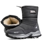 Water-Resistant Men's Snow Boots - Insulated Zipper, Mesh