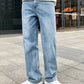 Comfortable Men's Loose Fit Jeans with Straight Legs, Cotton Blend, Versatile Style for Casual and Formal Wear-6