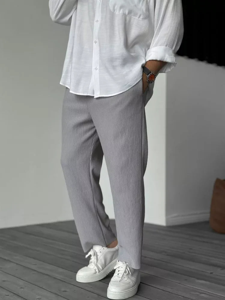 Men's Trousers - Soft Luxury Tailored Pants for Everyday Wear, Premium Fabric, Tailored Fit, Classic Style-6
