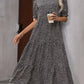 Boho Women's Dress with Puffed Sleeves, Gathered Design, Breathable Fabric, Available in Multiple Colors-4