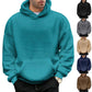 Plush Relaxed Men's Hoodie - Pullover, Double Velvet, Winter