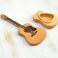 Organic Wood Guitar Pick Holder Case - Mini Acoustic Design for Musicians, Great Gift Idea