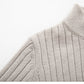Men's Fitted Half Turtleneck Zip Sweater - Ribbed Knit