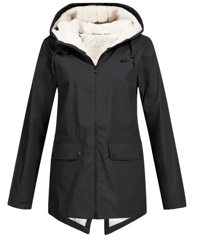 Fleece Lined Parka Coat – Water-Resistant Cozy Women’s Jacket