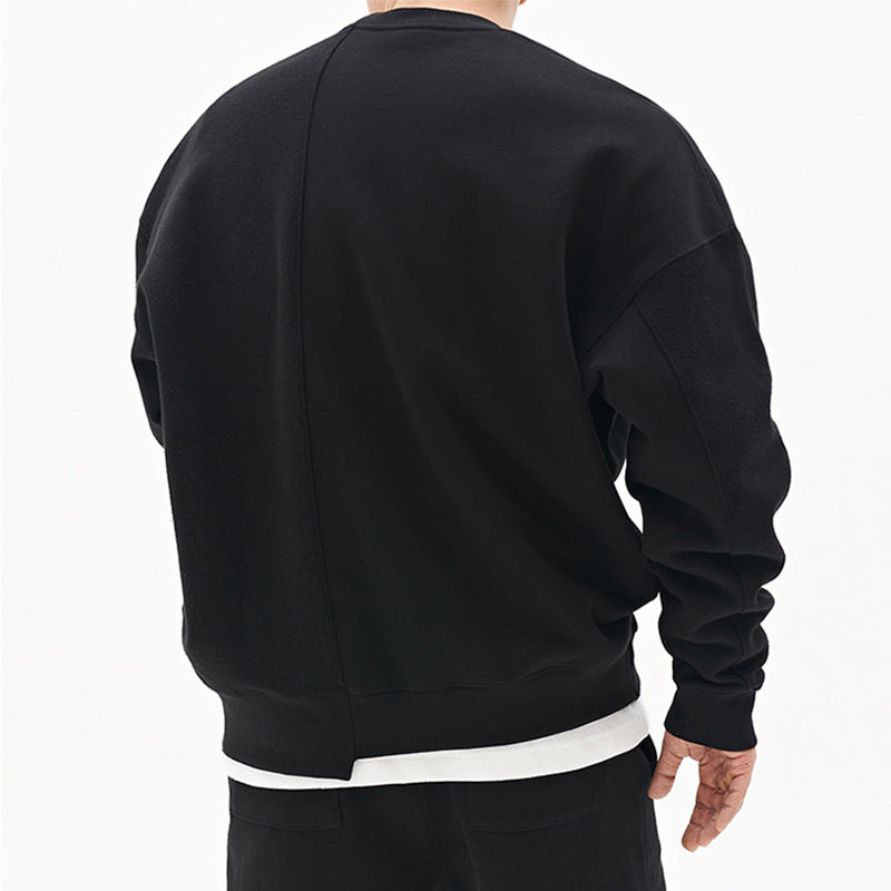 Mens Oversized Pullover Sweater - Crew Neck, Cotton, Casual