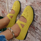 Plush cozy women's everyday flats - round-toe, fabric, casual daily wear for work and travel