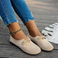 Plush Women's Shoes - Round-Toe Flat Lace-Up, Suede, Multi-Use Regular Use With Cushioned Lining