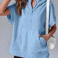 Light Women's Short Sleeve Hoodie - Oversized Knit