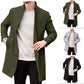 Timeless Warm Men's Wool Coat - Stand Collar, Mid Thigh
