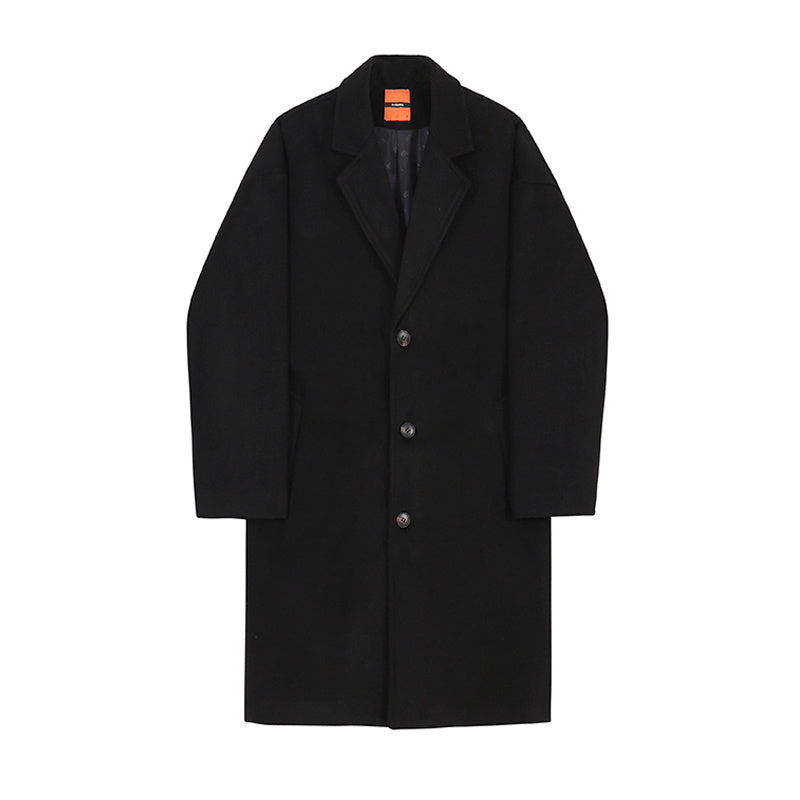 Warm Timeless Men's Wool Coat - Mid Length, Wool Winter