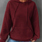 Plush Cozy Women’s Hoodie Sweater - Waffle Knit Layering