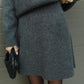 Plush Flattering Women’s Sweater Skirt Kit - Pullover Crewneck, Knit High-Waist A-Line Mini Skirt For Fall