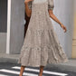 Variant image for Boho Women's Dress with Puffed Sleeves, Gathered Design, Breathable Fabric, Available in Multiple Colors-4