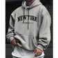 Casual Oversized Mens Hoodie - Pullover Polyester, Urban