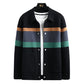 Plush Mens Cardigan Jacket - Relaxed Lapel, Polyester Casual